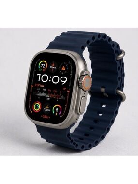 Apple Watch Ultra with Dark Blue Sport Band